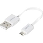 Cble usb usb 2. 0 usb - a mle, usb - micro - b mle 0. 15 m blanc trs flexible, contacts dors, certifi ...