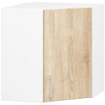 Armoires de cuisine haute akord d'angle w60 lima blanc 60 cm 1 porte faade chne sonoma 2 tagres 60x30, ...