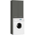 Meuble pour machine à laver fin gris graphite 64 cm 2 portes façade gris graphite 4 étagères 64x30x180 ... Meuble pour machine à laver fin gris graphite 64 cm 2 portes façade gris graphite 4 étagères 64x30x180 ...