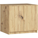 Akord - surmeuble pour armoire s60 ch�ne artisan 60 cm 2 portes fa�ade ch�ne artisan 2 �tag�res 60x51x55 ...