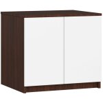 Akord - surmeuble pour armoire s60 weng� 60 cm 2 portes fa�ade blanche 2 �tag�res 60x51x55 cm