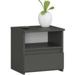 Akord - table de chevet cl1 gris graphite 40 cm 1 tiroir fa�ade gris graphite 1 �tag�re 40x35x40 cm