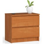 Akord - table de chevet k60 aulne 60 cm 2 tiroirs façade aulne 60x40x55 cm Akord - table de chevet k60 aulne 60 cm 2 tiroirs façade aulne 60x40x55 cm