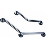 Barre d'appui coude 135 verticale ou horizontale en inox poli - 2 points de fixation - finition : inox ...