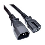 C�ble de raccordement akyga alimentation [1x secteur m�le c14 - 1x secteur femelle c15] 1. 80 m noir ...