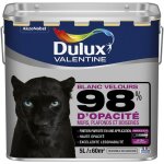Dulux valentine - peinture blanche 98% monocouche - velours 5l - pour murs boiseries et plafonds