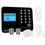 Alarme maison connect�e sans fil wifi box internet et gsm futura noire - lifebox