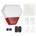 Alarme maison sans fil wifi et gsm 4g connect�e casa avec sir�ne ext�rieure - kit 7