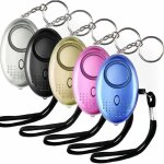Alarme personnelle, 5 pices 130db porte cle alarme d'urgence avec torche anti agression for femmes, ...