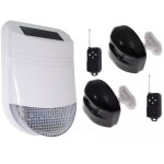 Ultra secure - alarme sans - fil autonome 100% extrieure 2 dtecteurs mouvement & sirne solaire ip66 ...