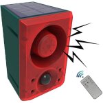 Alarme solaire stroboscopique alarme � capteur de mouvement 130 db avec t�l�commande enregistrement de ...