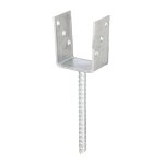 Gah alberts support de poteau en u eta - 10 / 0210 91x100x200x60mm tzn avec ancrage à béton en acier ... Gah alberts support de poteau en u eta - 10 / 0210 91x100x200x60mm tzn avec ancrage à béton en acier ...