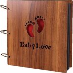 Album de scrapbook auto - adhsif album photo bricolage en bois, vider album anniversaire cratif livre ...