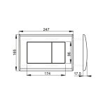 Alca - plaque de commande pour wc suspendus, chrome brillant (m271) Alca - plaque de commande pour wc suspendus, chrome brillant (m271)