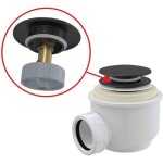 Alcaplast - alcadrain siphons de baignoire - kit de drainage pour plateaux, click - clack, noir mat a465black ...