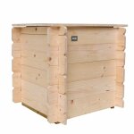 Banquette gaia en bois avec couvercle 60x60x54 cm