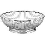 826 / 24 panier en fil mtallique rond en acier inoxydable - alessi