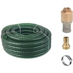 Alfaflex - tuyau spiralé 25 mm - 20 mètres avec crépine avec clapet anti - retour - vert Alfaflex - tuyau spiralé 25 mm - 20 mètres avec crépine avec clapet anti - retour - vert