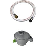 Kit tuyau flexible de gaz 1. 5 m � embouts m�caniques + d�tendeur quick - on �27mm butane 28mbar 1. 3kg ...