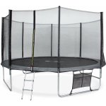Trampoline 430cm gris avec filet de protection. �chelle. b�che. filet pour chaussures. kit d'ancrage ...
