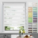 Store enrouleur jour nuit sans per�age, facile � installer avec clips pour fen�tre ou porte, 45x180cm, ...