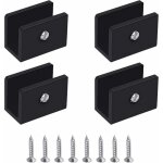 En alliage d'aluminium, pour verre de 8 � 10 mm d'�paisseur, pince � verre, 4 pi�ces de support d'�tag�re ...