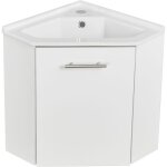 Allibert - meuble lave - mains corner - 41, 5 x 50 x 41, 5 cm - blanc brillant laqu�