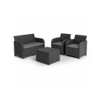 Allibert - salon de jardin avec coffre de rangement - en résine by keter - 4 personnes - sanremo - gris ... Allibert - salon de jardin avec coffre de rangement - en résine by keter - 4 personnes - sanremo - gris ...