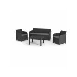 Allibert - salon de jardin - en résine imitation rotin tressé by keter - 5 personnes - sanremo - gris ... Allibert - salon de jardin - en résine imitation rotin tressé by keter - 5 personnes - sanremo - gris ...