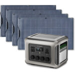 Allpowers - r2500 gnrateur lectrique portable avec 4 x panneau solaire flexible 100w, ip68 tanche ...