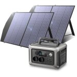 Allpowers - r600 g�n�rateur solaire portable avec 2 panneaux solaires de 100 w, alimentation mobile pour ...