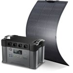 Allpowers - s2000 pro station lectrique portable avec panneau solaire flexible 100w ip68 tanche, 4 ...