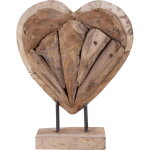 Almada heart teak decoration - 30 cm