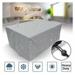 Housse salon de jardin carre 210d, 100x100x85cm housse de meuble de jardin impermeable housse pour table ...