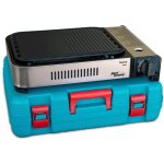 Alpen camping - barbecue grill plancha gaz 2100w piezo haute qualit� + mallette de transport alpen
