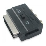 Alpha elettronica - adaptateur avec inverseur entre'e / sortie de la prise pe'ritel a' 3 prises rca 92 ...