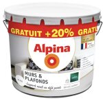 Alpina peinture acrylique murs & plafonds blanc satin couleur: blanc - conditionnement: 10l