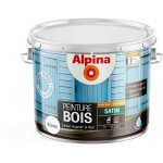 Alpina - peinture bois microporeuse - int�rieur & ext�rieur - satin couleur: blanc - conditionnement: ...
