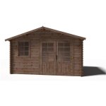 Altanka - abri de jardin en bois - 11, 70m2 - 3, 90x3m - trait - ep. 34mm - couleur: marron