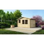 Altanka - abri de jardin en bois - 11, 70m2 - 3, 90x3m - ep. 34mm - couleur: naturel