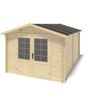 Altanka - abri de jardin en bois - 12m2 - 3x4m - ep. 28mm - couleur: naturel Altanka - abri de jardin en bois - 12m2 - 3x4m - ep. 28mm - couleur: naturel