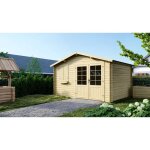 Altanka - abri de jardin en bois - 12m2 - 4x3m - ep. 28mm - couleur: naturel