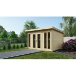 Altanka - abri de jardin en bois - 16m2 - 4x4m - ep. 34mm - couleur: naturel