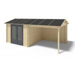Altanka - abri de jardin en bois - 17, 40m2 - 5, 79x3m - ep. 28mm - couleur: naturel Altanka - abri de jardin en bois - 17, 40m2 - 5, 79x3m - ep. 28mm - couleur: naturel