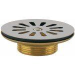 Bonde �vier - en laiton - gr�s - sans trop plein - diam�tre 60 mm - a grille - nf altech 35110000034