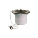 Bonde plastique - evier - en inox - sans trop plein - diam�tre 50 mm - a bouchon altech 70510000034
