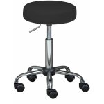 Azure - tabouret pivotant sur roulettes simili noir