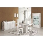 Eros - sjour complet table repas + buffet + vitrine 2 portes eclairage led intgr