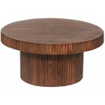 Hunter - table basse en manguier massif vernis teint noyer