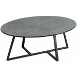 Keria - table basse ovale aspect c�ramique grise